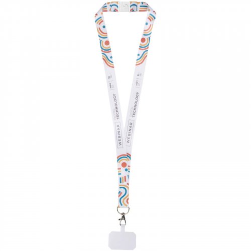 Addie sublimaatiopainettu kaulanauha puhelinpidikkeellä ja turvalukolla Valkoinen Valkoinen, hinta 1,32€