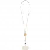 Adhab älypuhelinkaulanauha bambuyksityiskohdilla Valkoinen