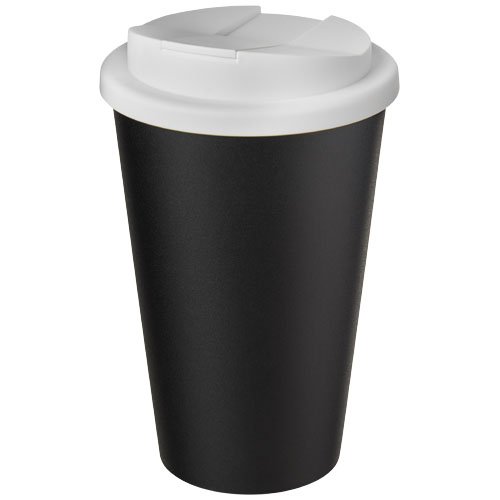 Americano® Eco -kahvimuki kierrätetystä materiaalista, läikyttämätön, 350 ml Valkoinen Musta, hinta 8,24€