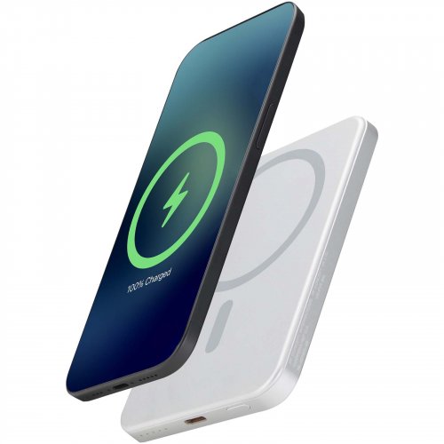 Avis 5000 mAh magneettinen varavirtalaite RCS kierrätetystä alumiinista Hopea, hinta 28,36€