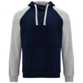 Badet kaksivärinen huppari lapsille, 280 g/m² Navy sininen Meleerattu harmaa