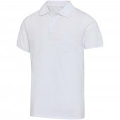 Beryl lyhythihainen OCS-sertifioitu 220 g/m²:n poolopaita kierrätetystä materiaalista, unisex Valkoinen