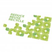 Caro pieni puhdistusliina kierrätetystä PET-muovista Valkoinen