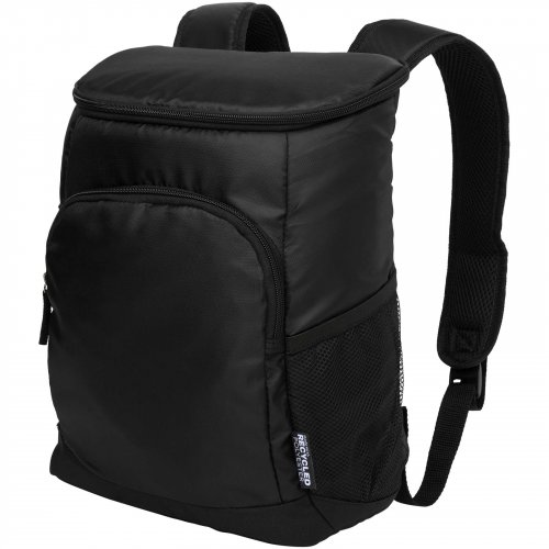 Chillpack GRS-kierrätetystä 18-tölkin cooler- reppu 16L Musta, hinta 17,34€