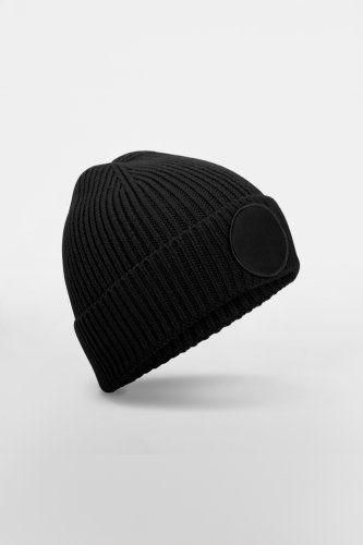 CIRCULAR FASHION PATCH BEANIE Black, hinta 7€