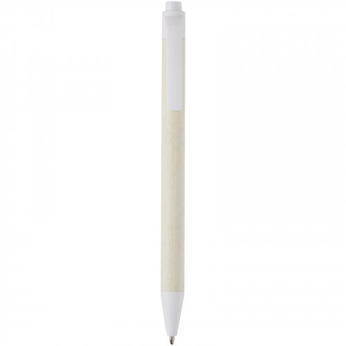 Dairy Dream -kuulakärkikynä, runko valmistettu kierrätyistä maitopurkeista (musta muste) Valkoinen, hinta 0,32€