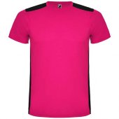 Detroit lyhythihainen urheilu-t-paita, unisex Fuksia Musta