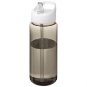 H2O Active® Octave Tritan™ 600 ml urheilujuomapullo nokallisella korkilla Hiili Valkoinen