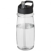H2O Active® Pulse 600 ml -urheilujuomapullo kaatonokkakannella Läpinäkyvä Musta