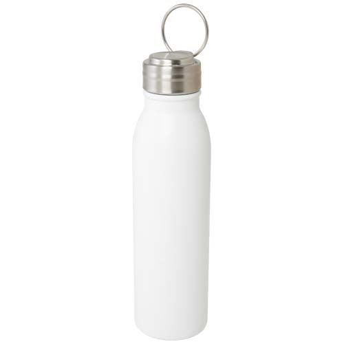 Harper 720 ml:n RCS-sertifioidusta ruostumattomasta teräksestä valmistettu vesipullo metallisilmukalla Valkoinen, hinta 12,86€
