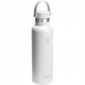 Hydra Flask Standard Mouth 621 ml:n vesipullo eristetty ruostumattomasta teräksestä valmistettu, jossa on pillikorkki Valkoinen