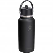 Hydro Flask Wide Mouth 946 ml:n vesipullo eristetty ruostumattomasta teräksestä valmistettu  jossa on pillikorkki Valkoinen