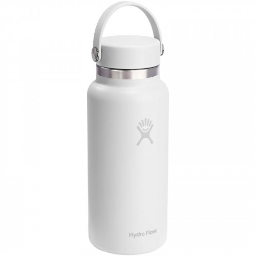 Hydro Flask Wide Mouth 946 ml:n vesipullo eristetty ruostumattomasta teräksestä valmistettu Valkoinen, hinta 53,22€
