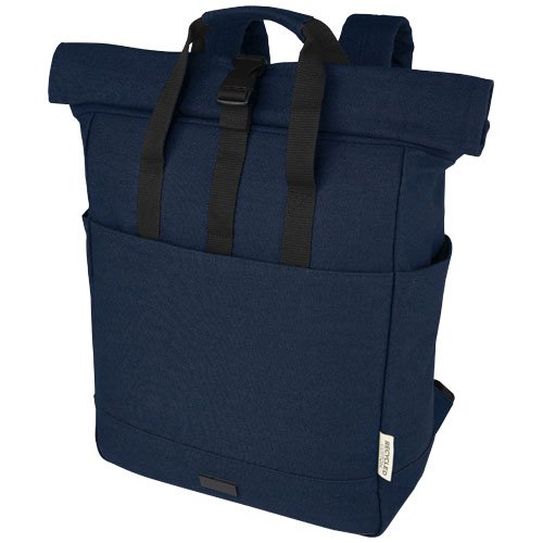 Joey 15” GRS-kierrätetystä kankaasta valmistettu rullattava reppu kannettavalle tietokoneelle 15 l Navy, hinta 35,70€