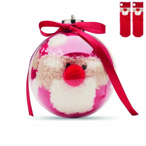 Joulusukat koristepallossa SNUG L, hinta 5,86€