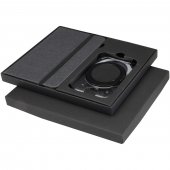 Kern kovakantinen muistikirja (A6) ja MagSafe lompakkolahjasetti Harmaa