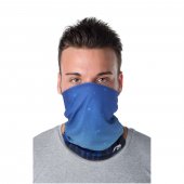 Lara-sublimaatiotuubihuivi fleecekerroksella ja reunuksella Musta