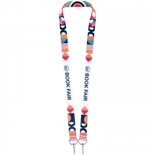 Leia RPET-sublimaatiokaulanauha kahdella koukulla Valkoinen, hinta 1,30€