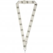 Liv säädettävä sublimaatiopainettu RPET-kaulanauha Valkoinen Valkoinen