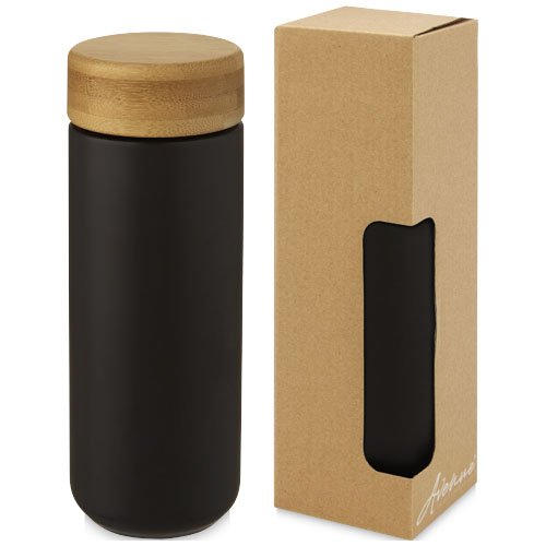 Lumi 300 ml keraaminen kahvimuki bambukannella Musta, hinta 12,98€