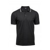 LUXURY STRIPE STRETCH PIKEE Black - White S