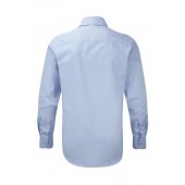 MIESTEN PITKÄHIHAINEN HERRINGBONE KAULUSPAITA Light Blue S