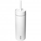 MiiR Sipper 473 ml:n vesipullo pillillä Valkoinen