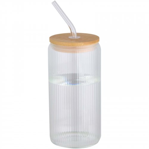 Mirage 500 ml:n yksiseinäinen borosilikaattilasipurkki bambukannella Läpinäkyvä, hinta 5,90€
