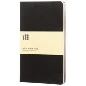 Moleskine Cahier Journal-muistivihko, L-koko - tavallinen Musta