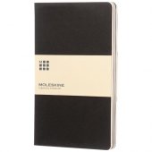 Moleskine Cahier Journal-muistivihko, L-koko - viiva Musta