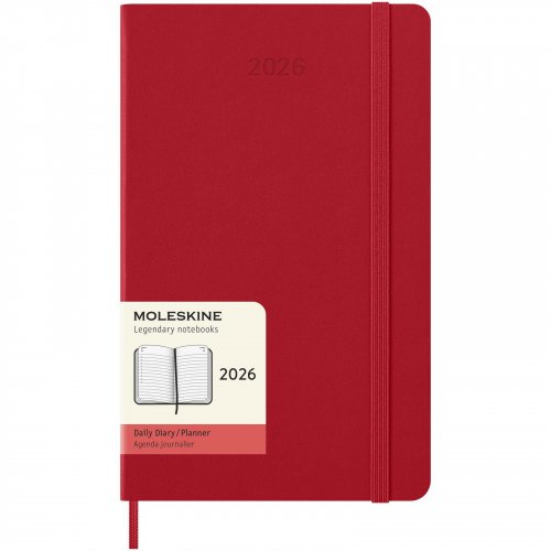 Moleskine kovakantinen L- kalenteri 12 kuukaudelle Scarlet punainen, hinta 33,44€