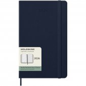 Moleskine kovakantinen L-viikkokalenteri 12 kuukaudelle Safiiri