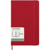 Moleskine kovakantinen L-viikkokalenteri 12 kuukaudelle Scarlet punainen