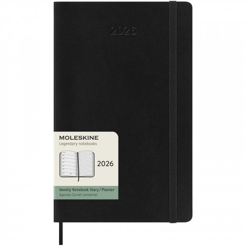 Moleskine pehmeäkantinen L-kalenteri 12 kuukaudelle Musta, hinta 31,12€