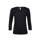 NAISTEN 3/4-HIHAINEN STRETCH TEE Black S
