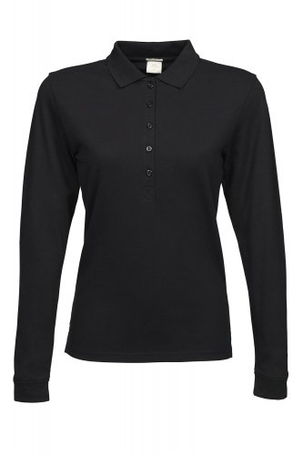 NAISTEN LUXURY PITKÄHIHAINEN PIKEE Black S, hinta 41,50€