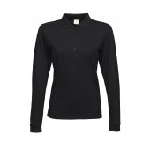 NAISTEN LUXURY PITKÄHIHAINEN PIKEE Black S