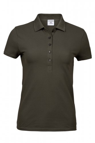 NAISTEN LUXURY STRETCH PIKEE Dark Olive L, hinta 32,90€