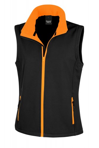 NAISTEN PAINETTAVA CORE SOFTSHELL-LIIVI Black - Orange XS, hinta 24,90€