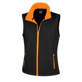 NAISTEN PAINETTAVA CORE SOFTSHELL-LIIVI Black - Orange XS