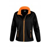 NAISTEN PAINETTAVA CORE SOFTSHELL-TAKKI Black - Orange XS