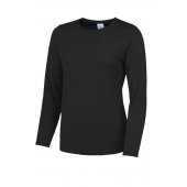 NAISTEN PITKÄHIHAINEN COOL T-PAITA Black XS