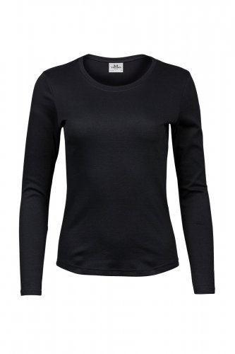 NAISTEN PITKÄHIHAINEN INTERLOCK TEE Black S, hinta 22,90€