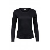 NAISTEN PITKÄHIHAINEN INTERLOCK TEE Black S