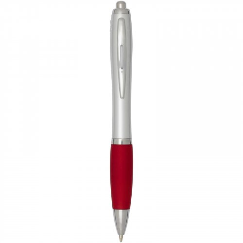 Nash kuulakärkikynä hopeisella rungolla ja värillisellä kädensijalla (musta muste) RCS kierrätysmuovista valmistettu Punainen, hinta 0,24€