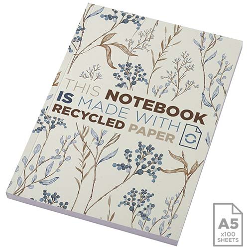 Novella Austen pehmeäkantinen A5-muistivihko kierrätyspaperia, 100 arkkia Norsunluu, hinta 5,12€