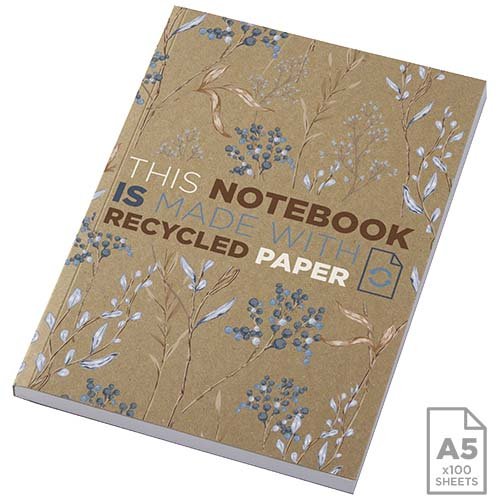 Novella Austen pehmeäkantinen kierrätetystä voimapaperista ja kierrätyspaperia A5-muistivihko, 100 arkkia Natural, hinta 5,12€