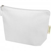 Odisha 180 g/m²:n OCS-sertifioitu toilettilaukku tilavuus 1 litra Valkoinen