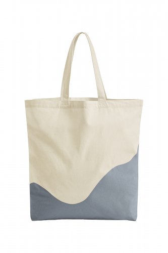 ORGANIC WAVE MAXI TOTE Natural/blue grey, hinta 6,10€