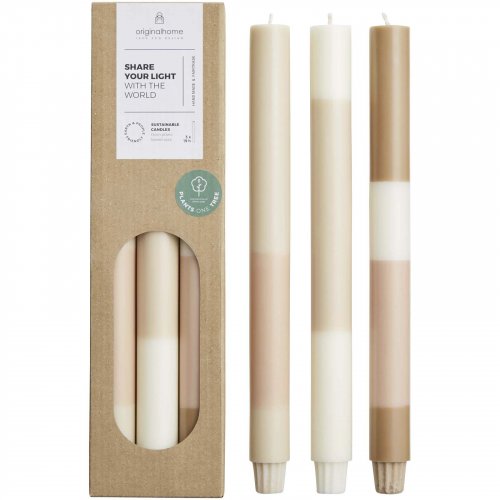 Originalhome kerrostetut kalkkikivikynttilät – 3 kpl:n setti Off white, hinta 21,22€
